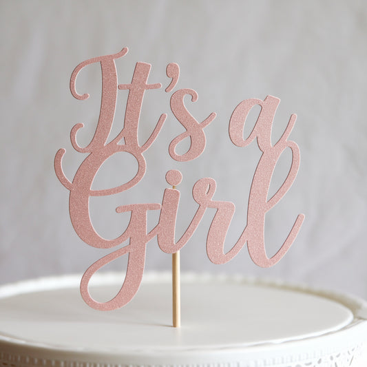 "Its a Girl" Pink Cupcake Toppers x12